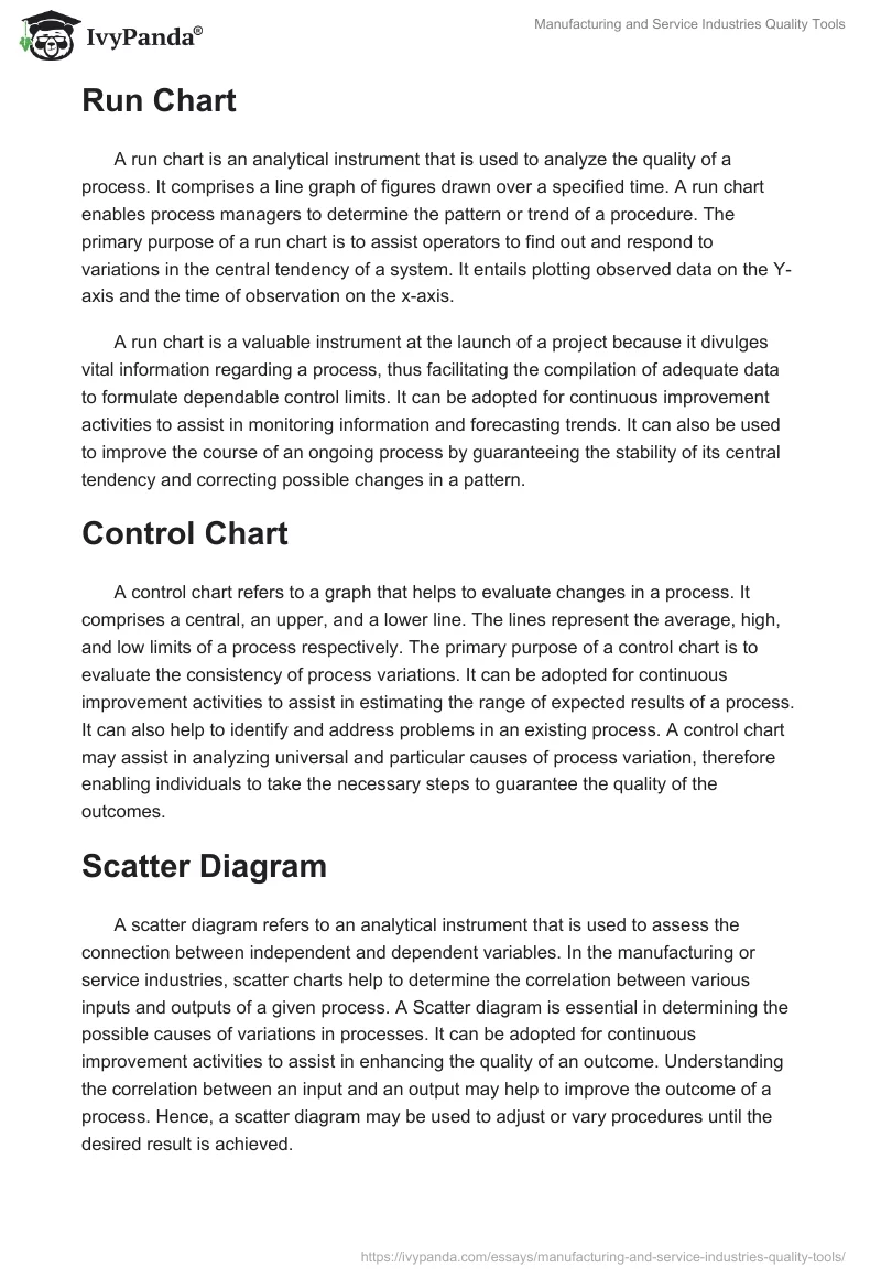 Manufacturing and Service Industries Quality Tools. Page 2