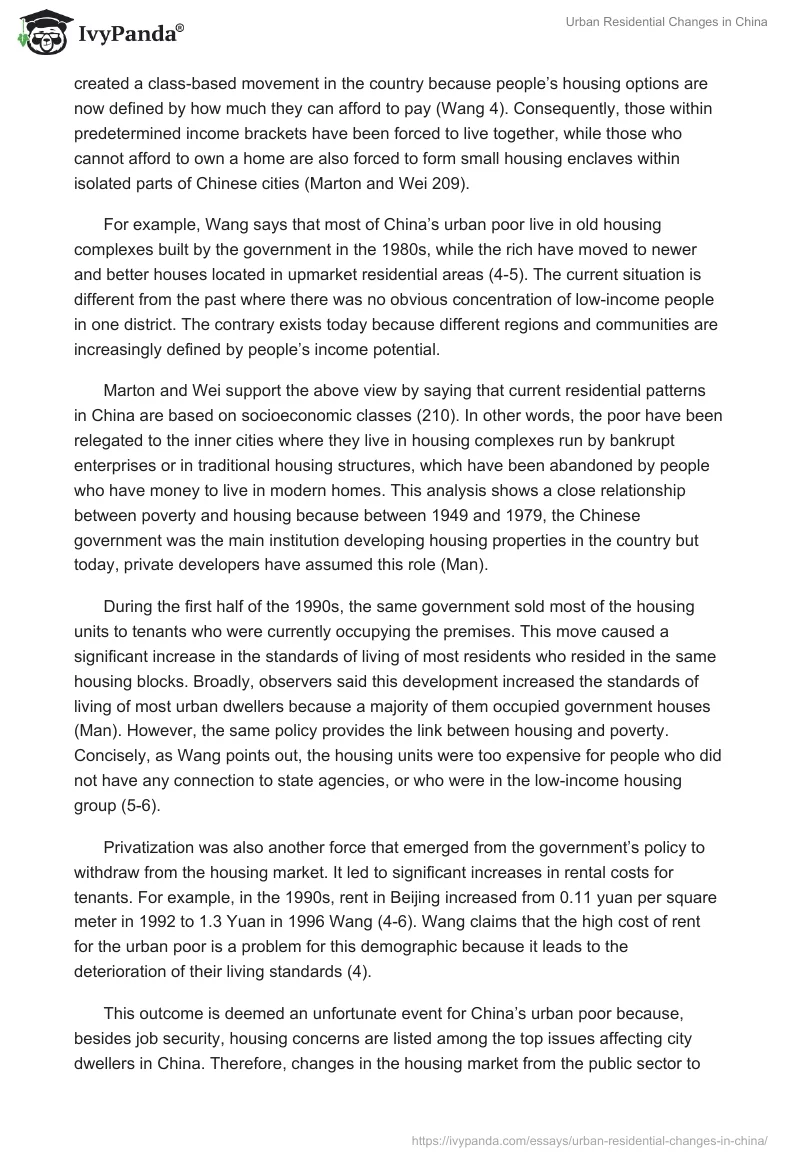 Urban Residential Changes in China. Page 2