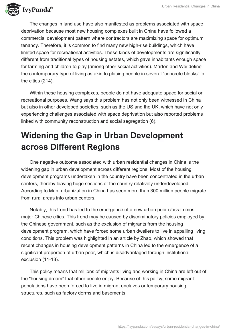 Urban Residential Changes in China. Page 4