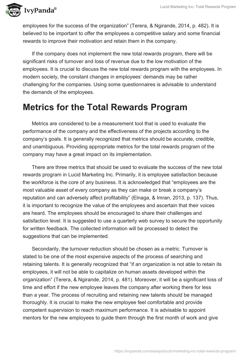 Lucid Marketing Inc: Total Rewards Program. Page 5