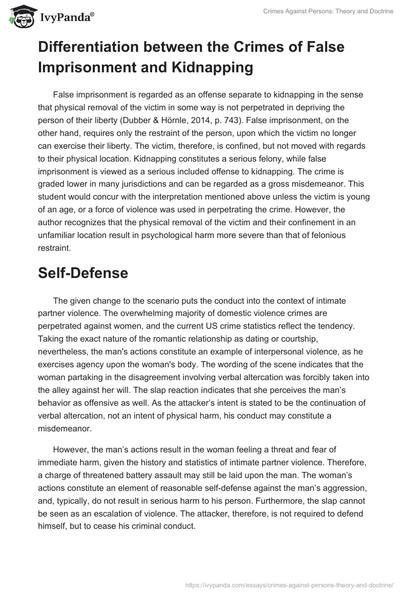 Crimes Against Persons: Theory and Doctrine. Page 3