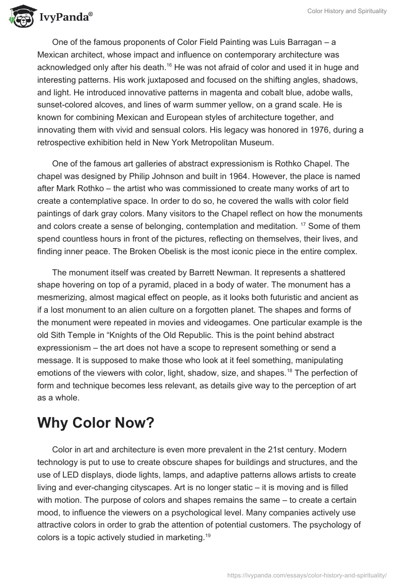 Color History and Spirituality. Page 5