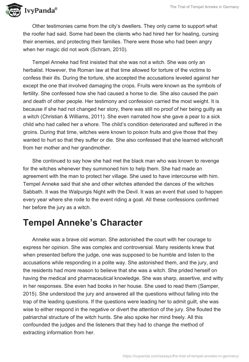 The Trial of Tempel Anneke in Germany. Page 2