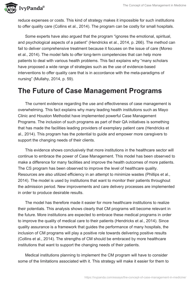 The Concept of Case Management in Medicine. Page 3