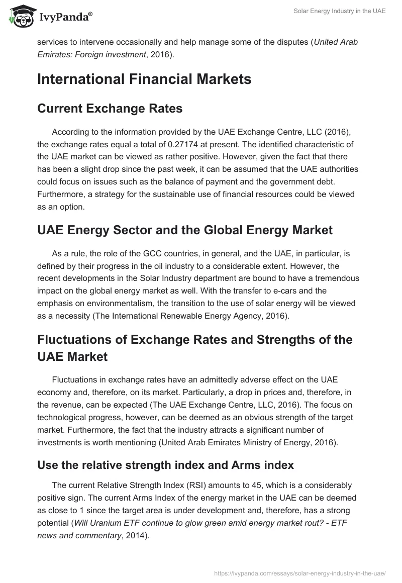 Solar Energy Industry in the UAE. Page 2