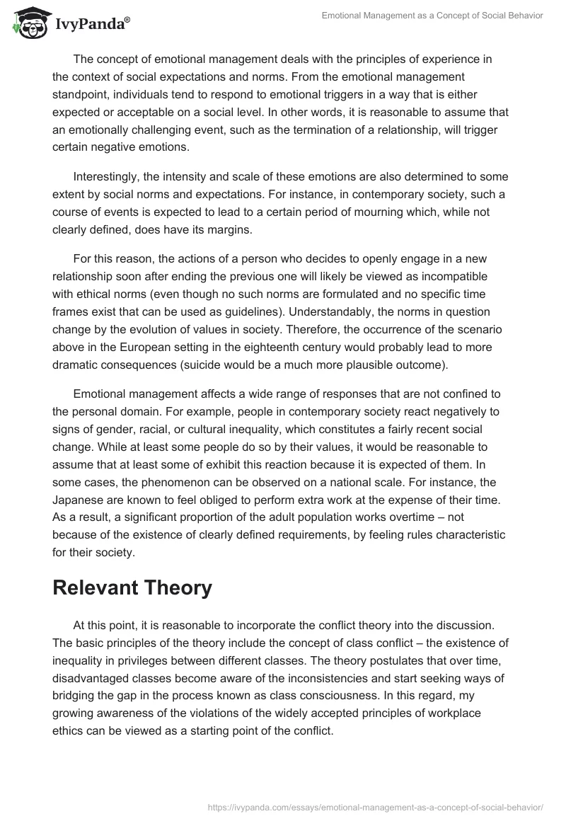 Emotional Management as a Concept of Social Behavior. Page 2