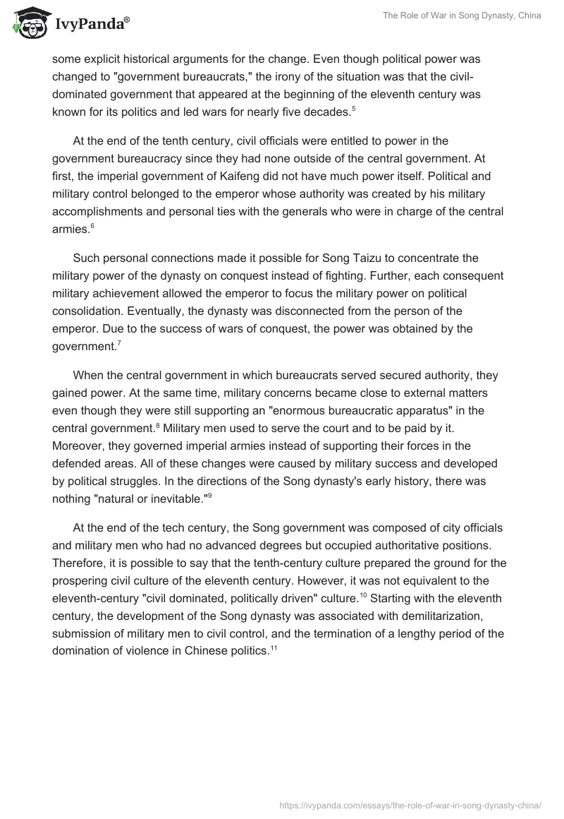 The Role of War in Song Dynasty, China. Page 2