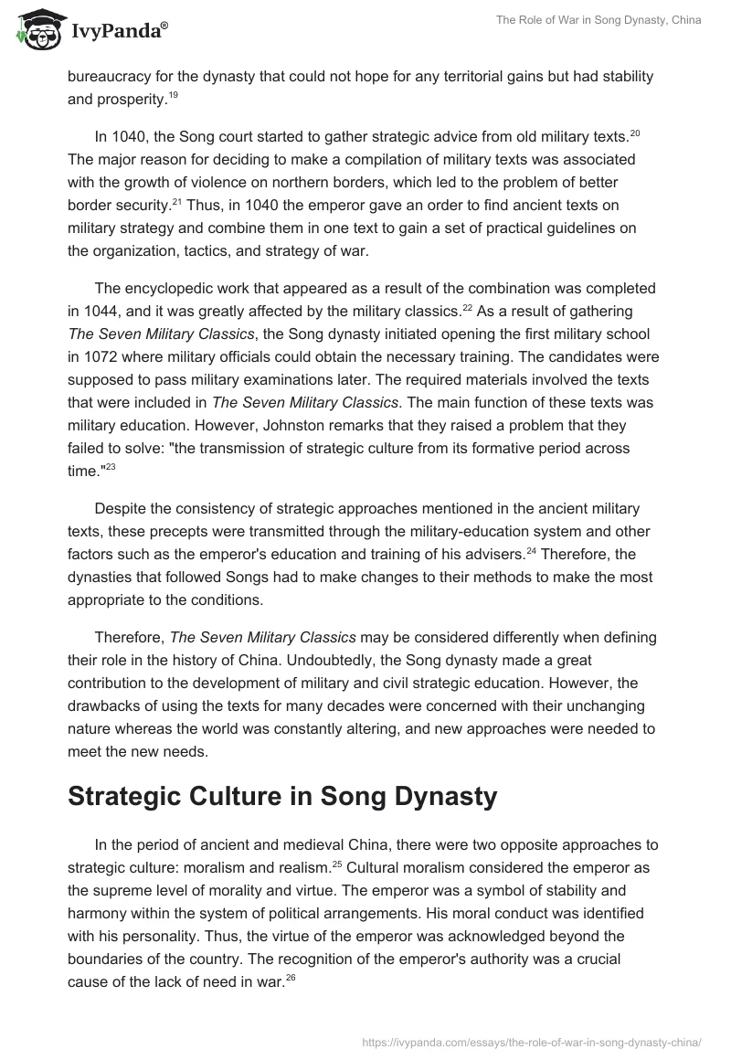 The Role of War in Song Dynasty, China. Page 4