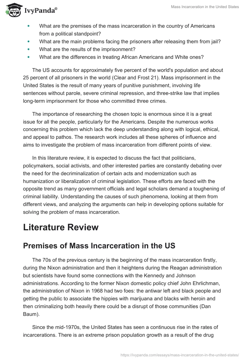 Mass Incarceration in the United States. Page 2