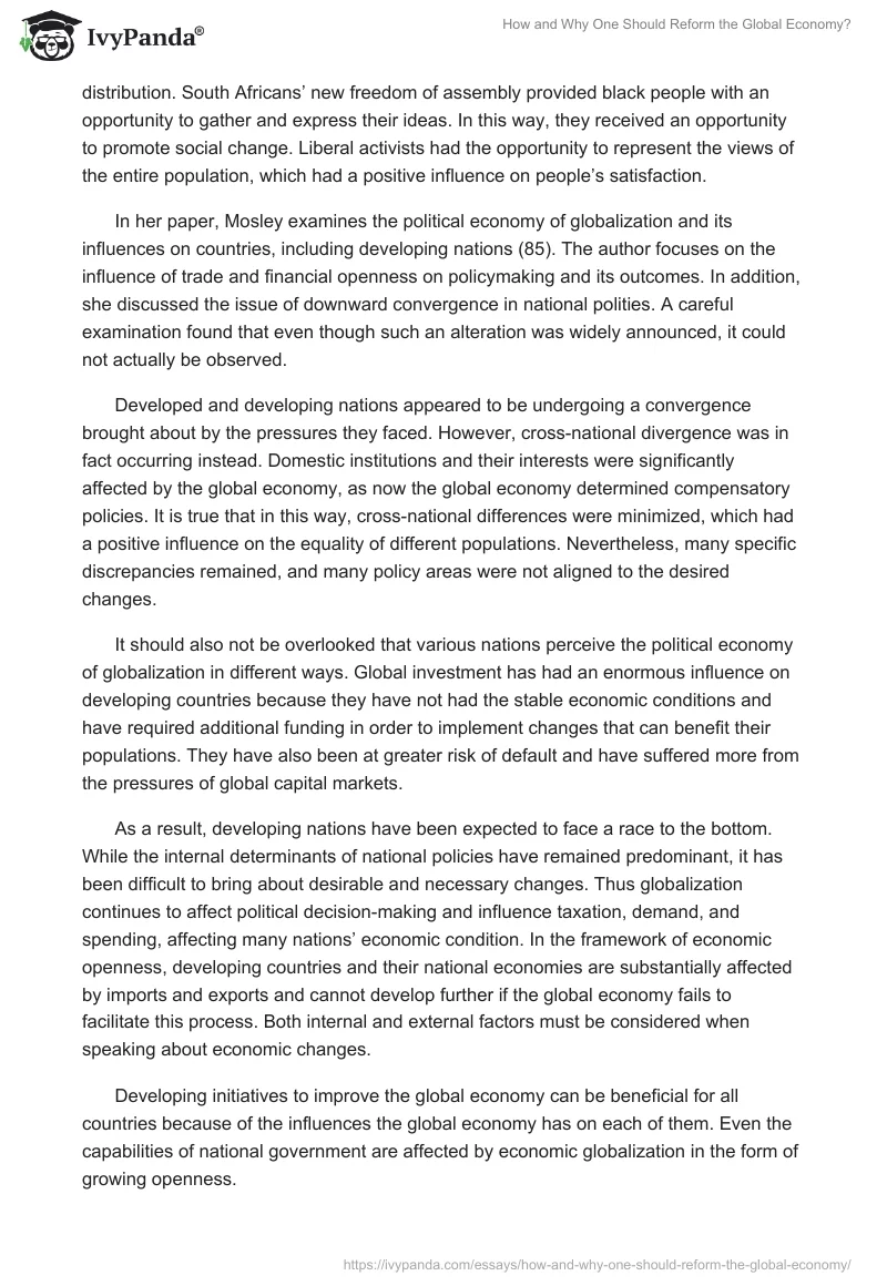 How and Why One Should Reform the Global Economy?. Page 3
