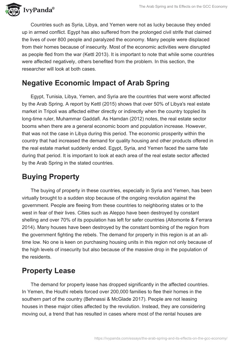 The Arab Spring and Its Effects on the GCC Economy. Page 2
