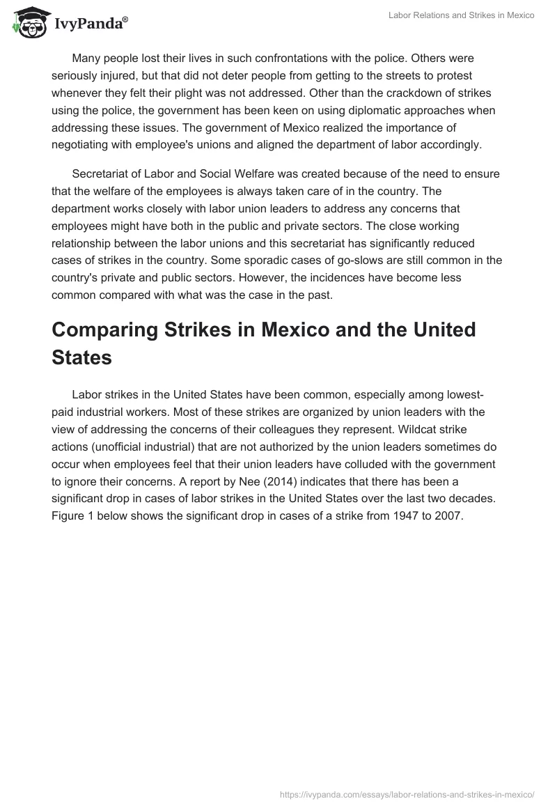 Labor Relations and Strikes in Mexico. Page 3
