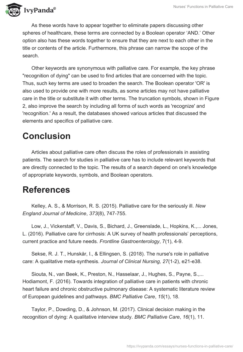 Nurses’ Functions in Palliative Care. Page 2