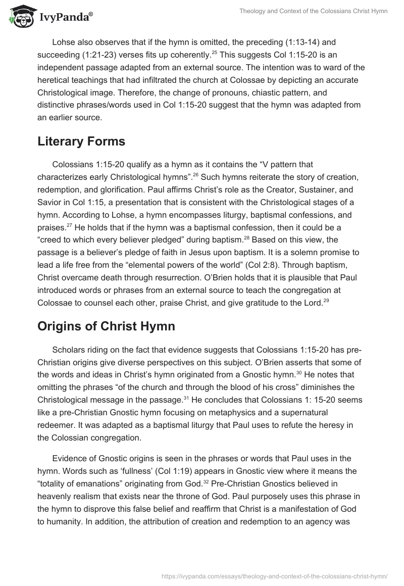 Theology and Context of the Colossians Christ Hymn. Page 5
