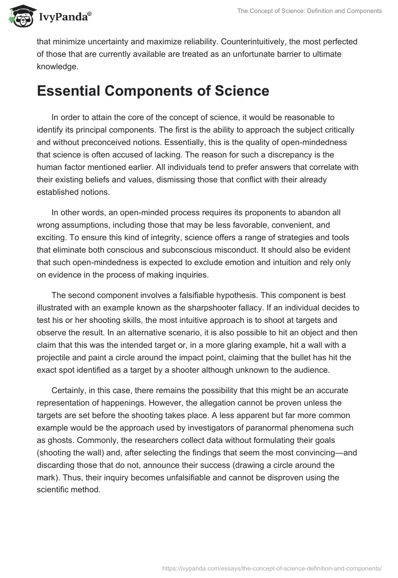 The Concept of Science: Definition and Components. Page 3