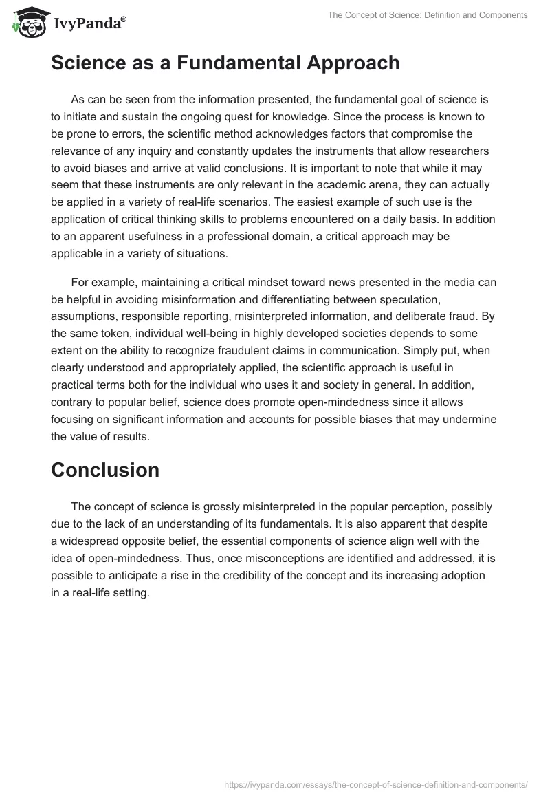 The Concept of Science: Definition and Components. Page 4