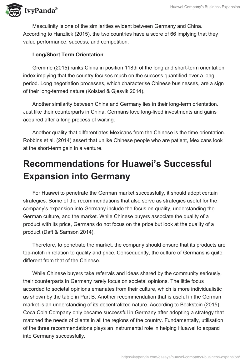 Huawei Company's Business Expansion. Page 4
