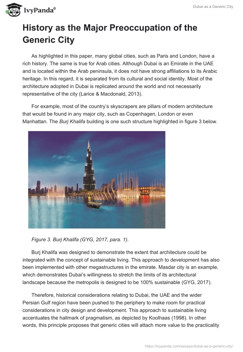 Dubai as a Generic City. Page 4