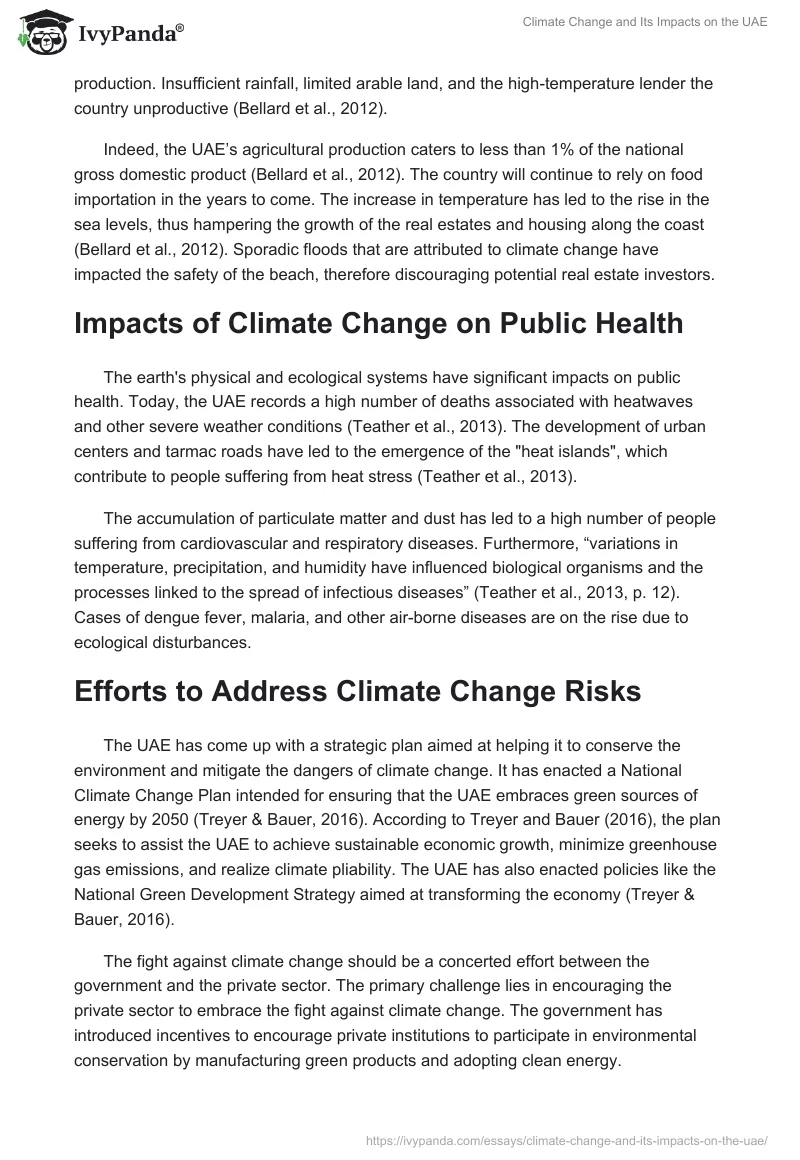 Climate Change and Its Impacts on the UAE. Page 3