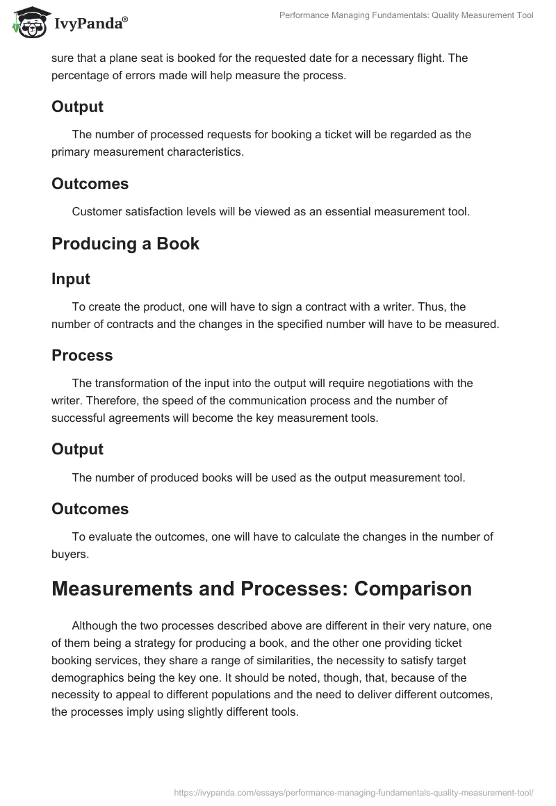 Performance Managing Fundamentals: Quality Measurement Tool. Page 4