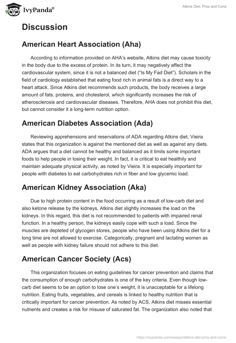 Atkins Diet: Pros and Cons. Page 4