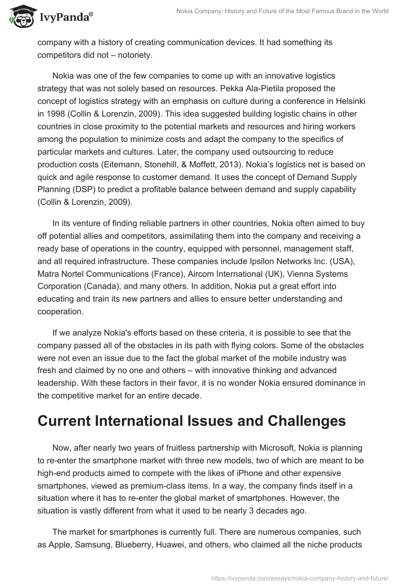 Nokia Company: History and Future of the Most Famous Brand in the World. Page 5
