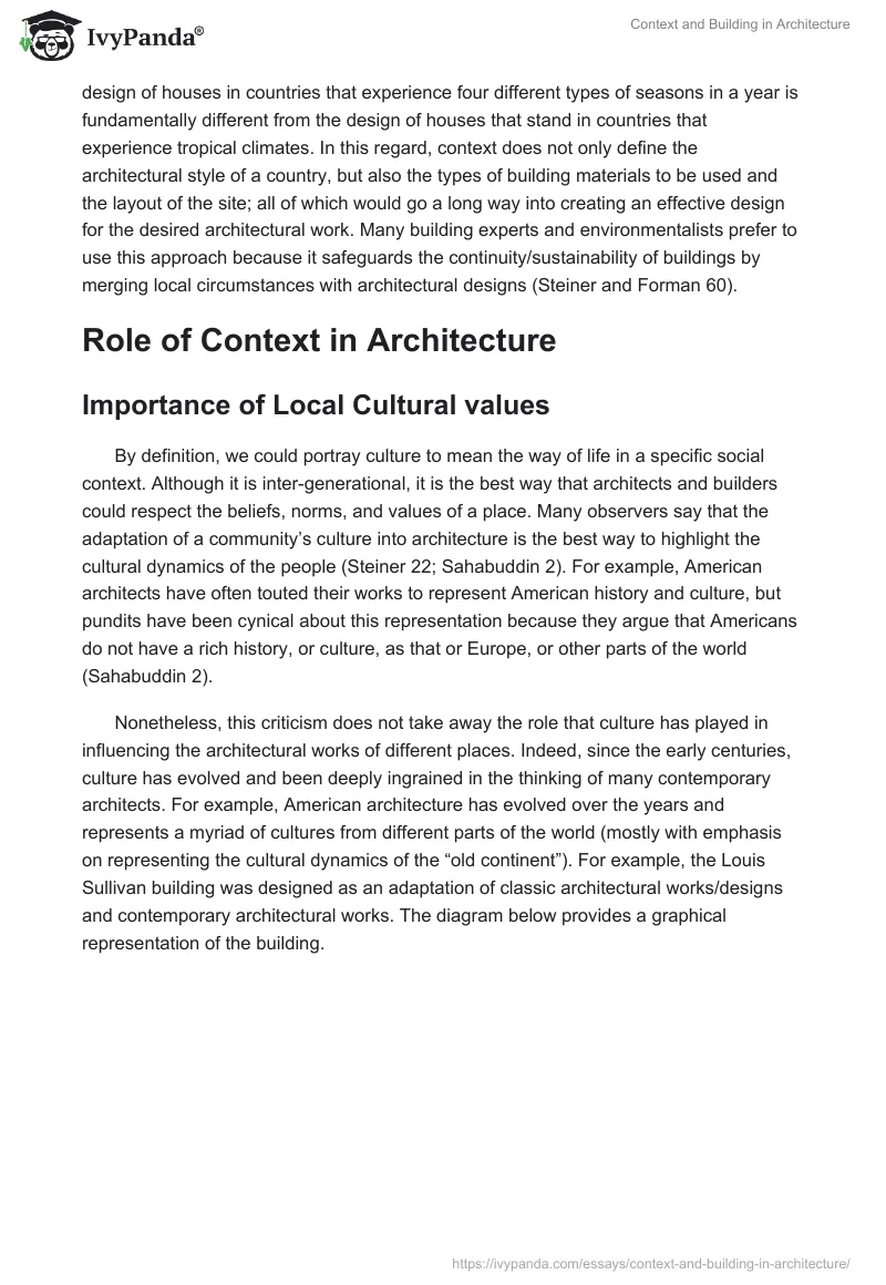 Context and Building in Architecture. Page 2