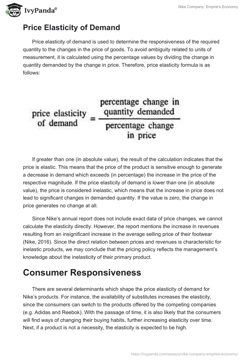 Nike Company: Empire's Economy. Page 4