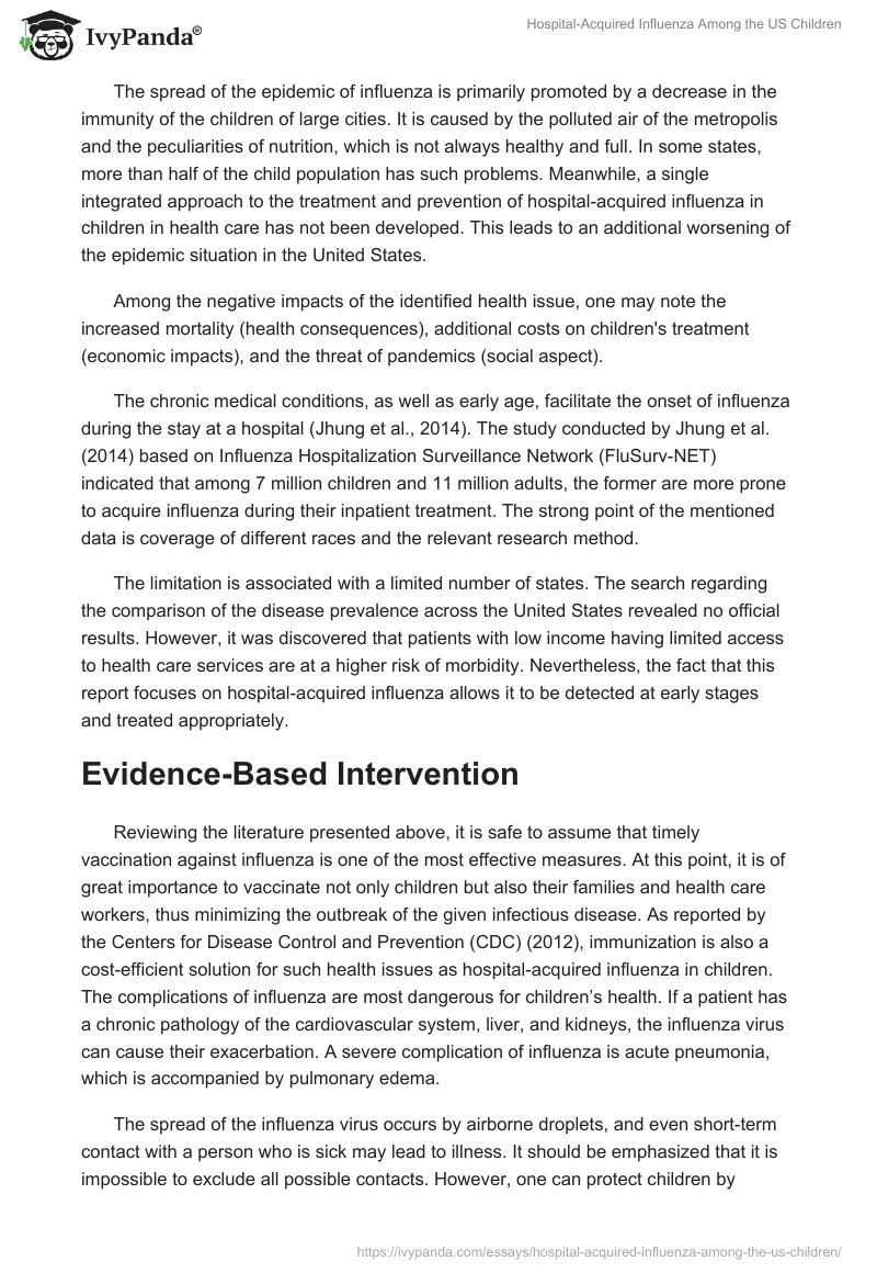 Hospital-Acquired Influenza Among the US Children. Page 2