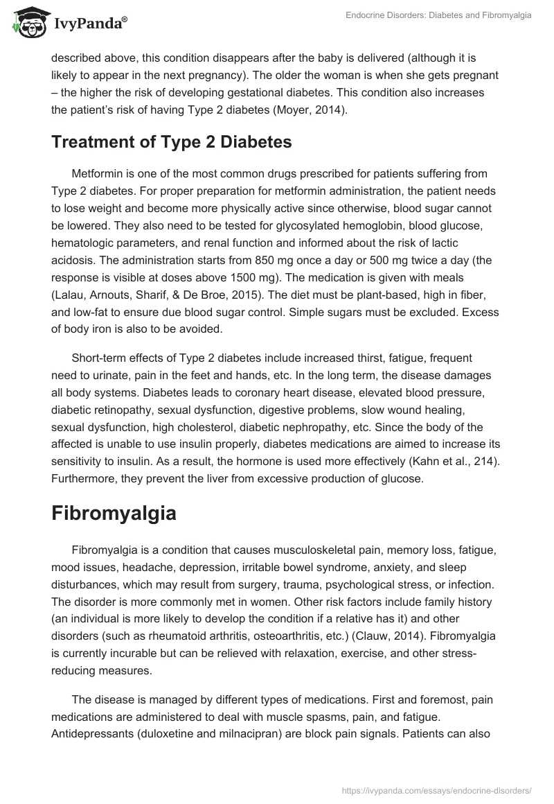 Endocrine Disorders: Diabetes and Fibromyalgia. Page 2