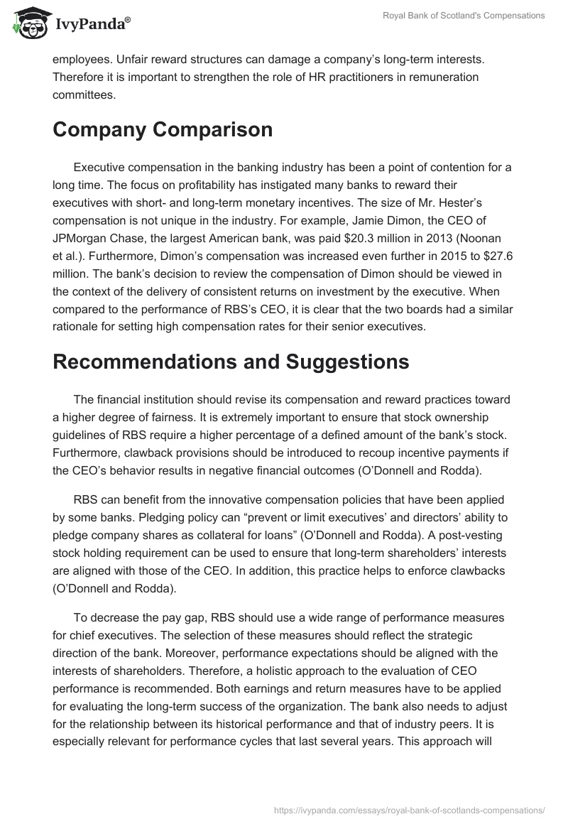 Royal Bank of Scotland's Compensations. Page 5