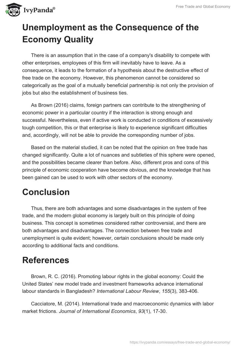 Free Trade and Global Economy. Page 2
