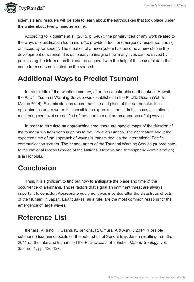 Tsunami's Reasons and Effects. Page 3