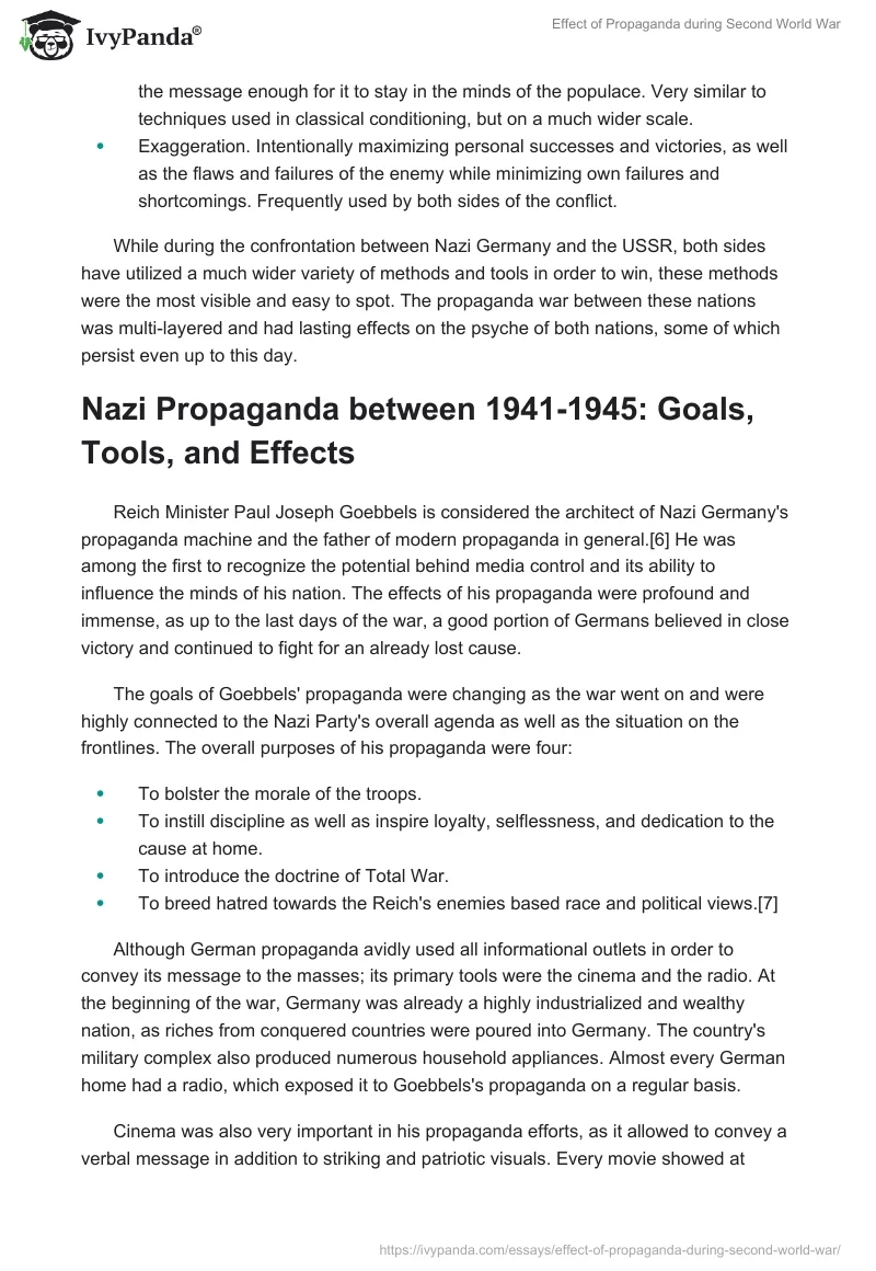 World War II Propaganda and Its Effects. Page 3