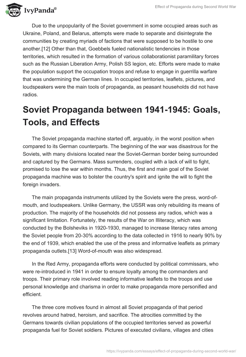 World War II Propaganda and Its Effects. Page 5