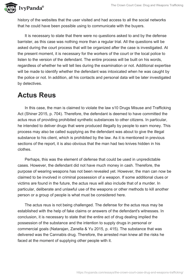 The Crown Court Case: Drug and Weapons Trafficking. Page 3