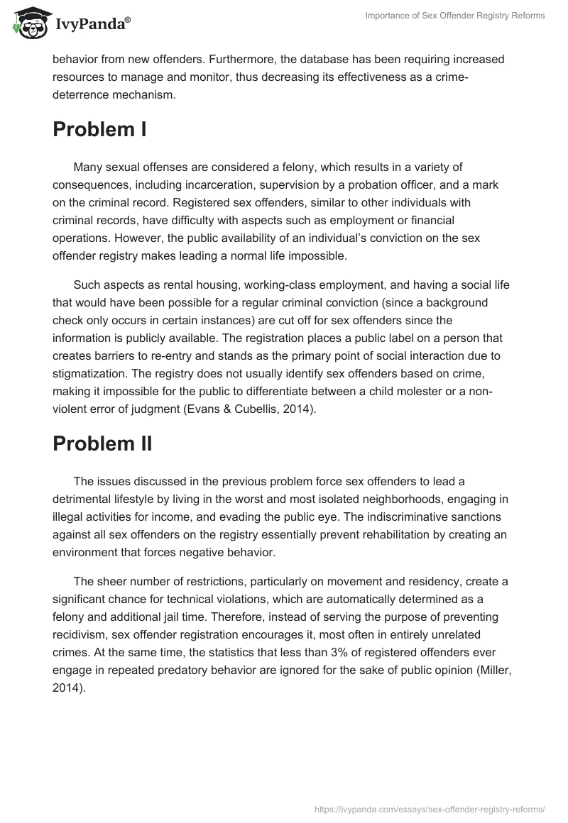 Importance of Sex Offender Registry Reforms. Page 2