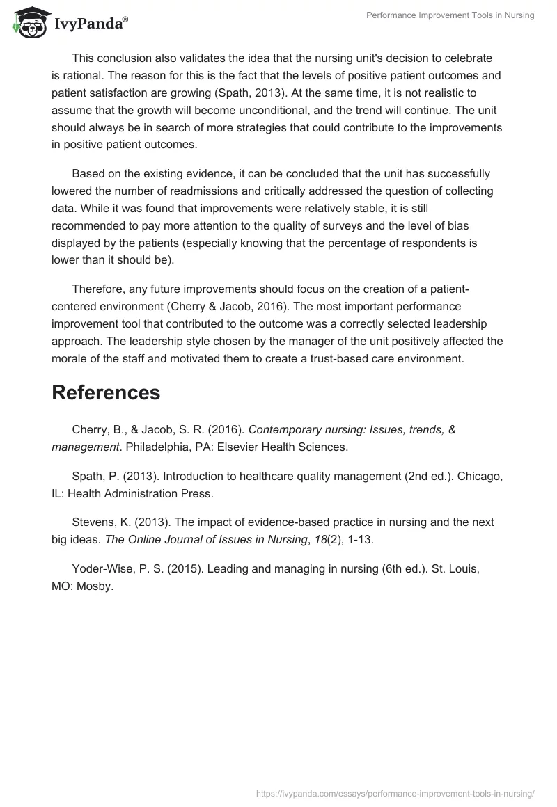 Performance Improvement Tools in Nursing. Page 2