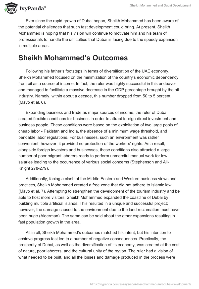 Sheikh Mohammed and Dubai Development. Page 2