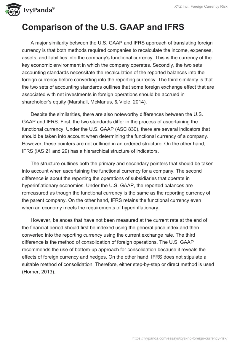 XYZ Inc.: Foreign Currency Risk. Page 3