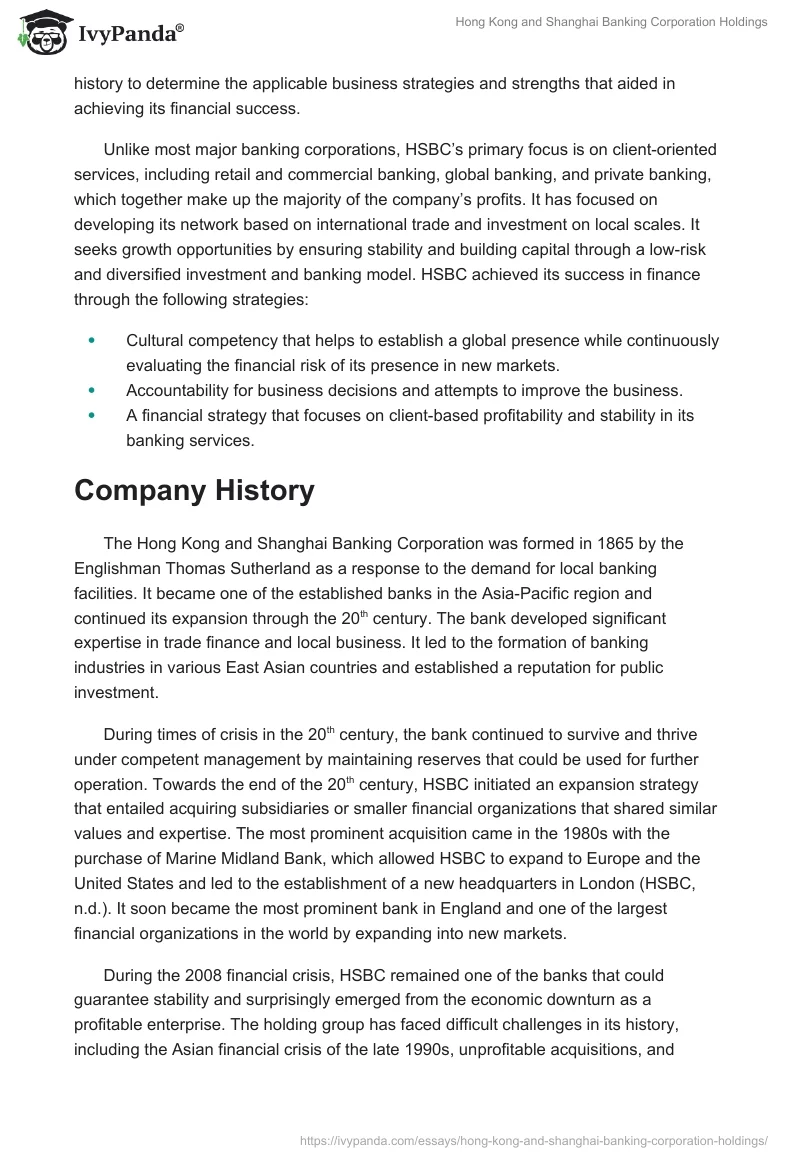 Hong Kong and Shanghai Banking Corporation Holdings. Page 2