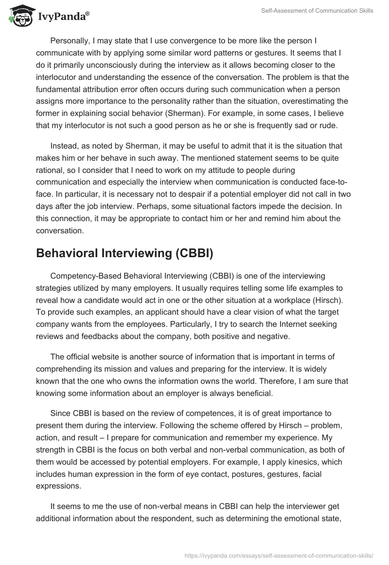 Self-Assessment of Communication Skills. Page 3