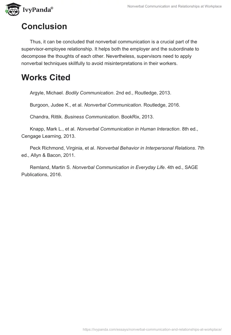 Nonverbal Communication and Relationships at Workplace. Page 3