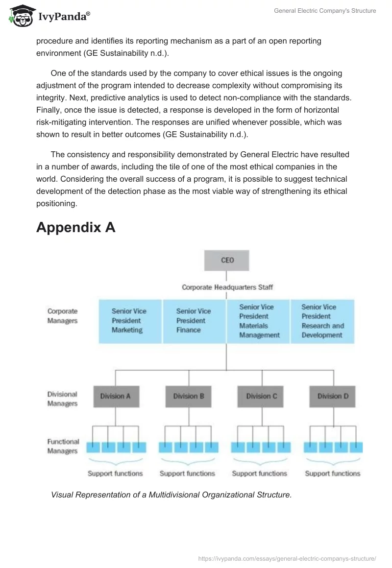 General Electric Company's Structure. Page 3