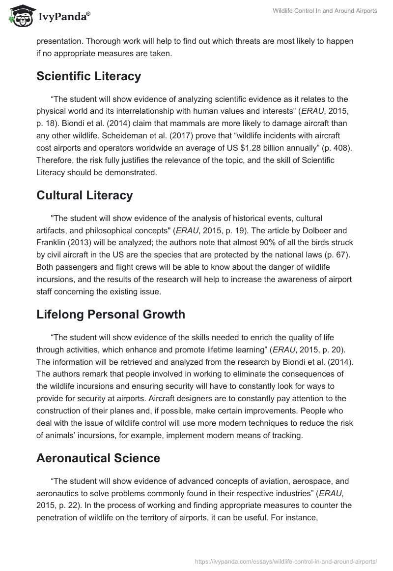 Wildlife Control in and Around Airports. Page 3