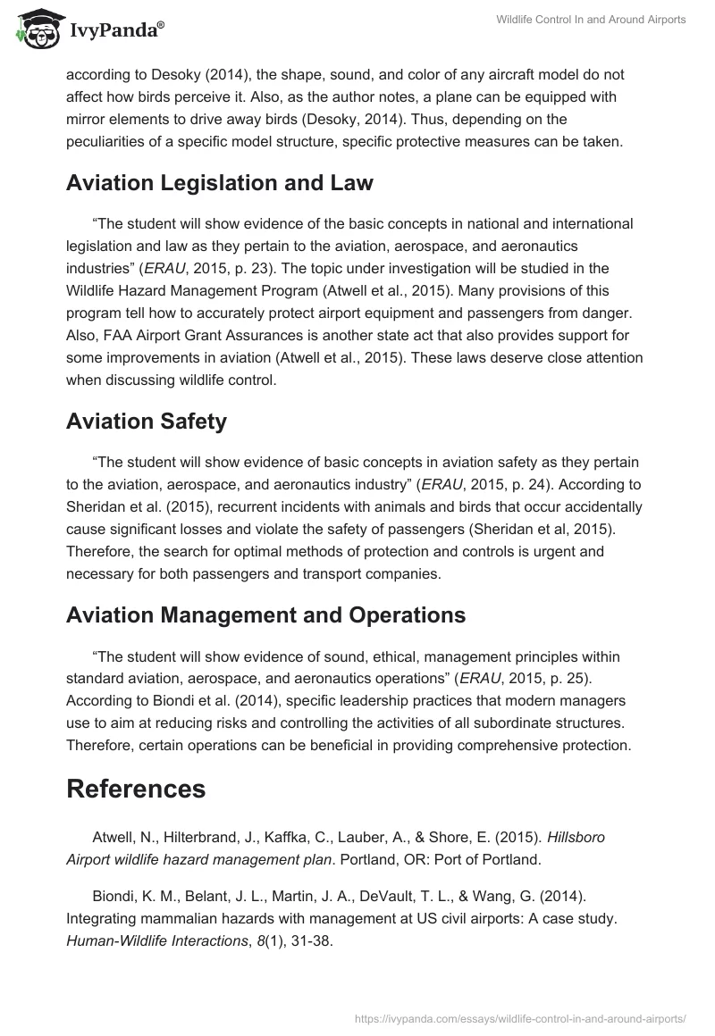 Wildlife Control in and Around Airports. Page 4