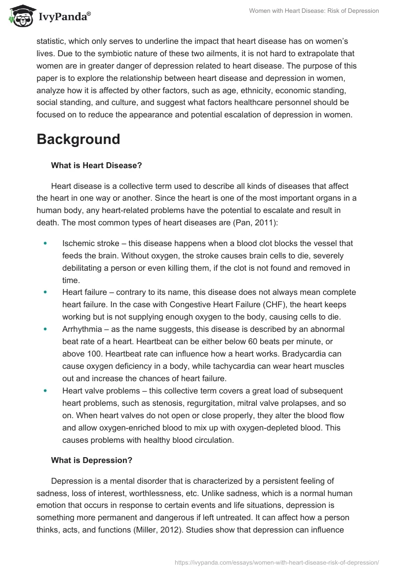 Women with Heart Disease: Risk of Depression. Page 2