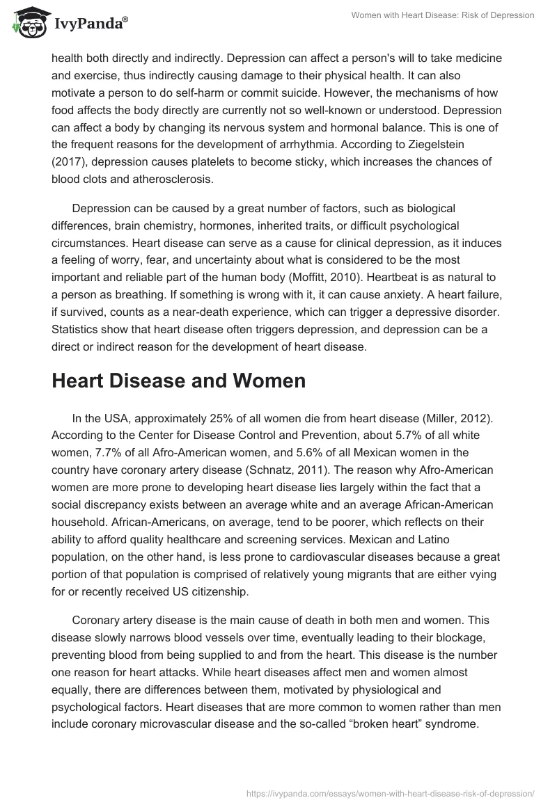Women with Heart Disease: Risk of Depression. Page 3