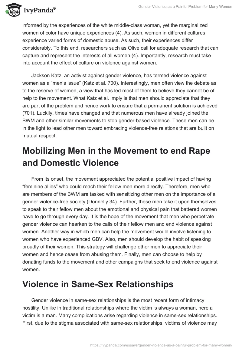 Gender Violence as a Painful Problem for Many Women. Page 3