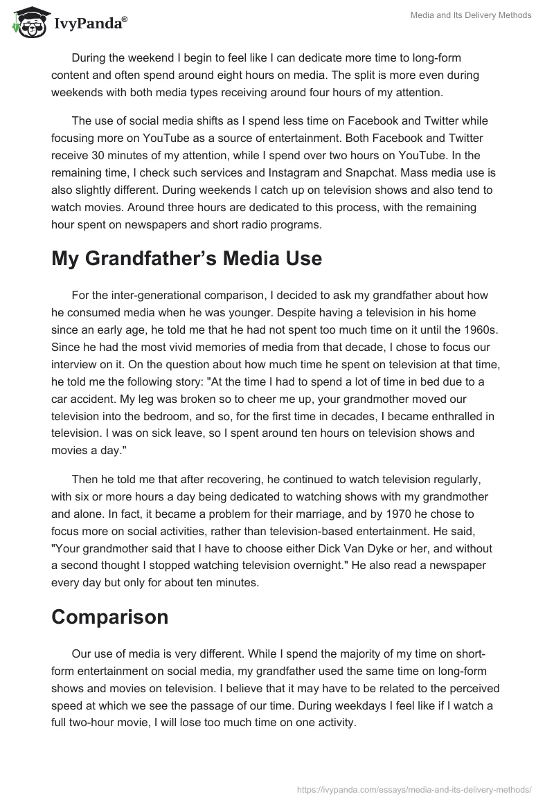 Media and Its Delivery Methods. Page 3